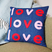 LOVE Denim Cushion