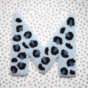 Blue Leopard Print Letter Wall Hanging