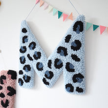 Blue Leopard Print Letter Wall Hanging
