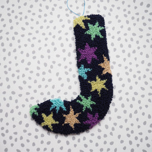 Navy Star Letter Wall Hanging