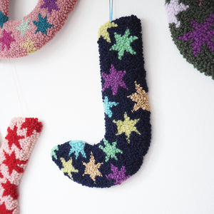 Navy Star Letter Wall Hanging