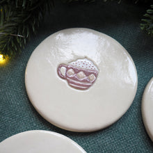 Hand Painted Clay Christmas Coasters
