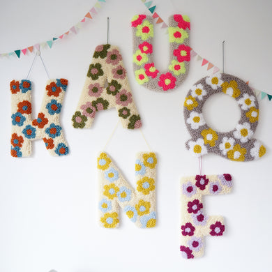 Letter Daisy Flower Wall Hanging