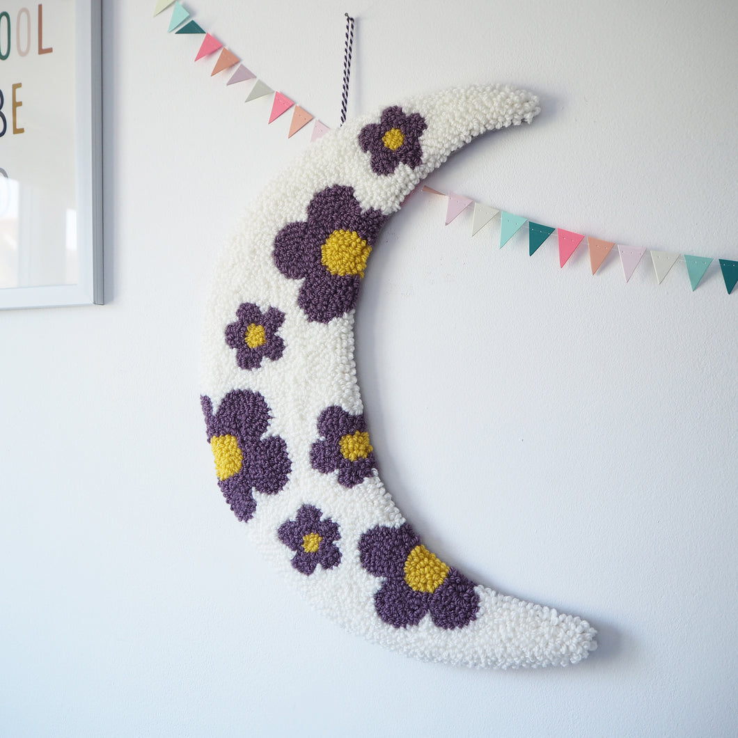 Moon Nursery Wall Hanging with Daisy Design