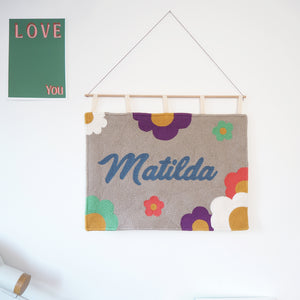 Name and Daisy Design Wall hanging