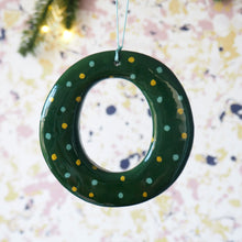 Polka Dot Christmas Letter Ornament