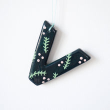 Handmade Mistletoe Clay Letter Christmas Ornament