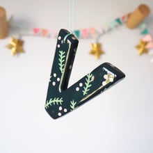Handmade Mistletoe Clay Letter Christmas Ornament