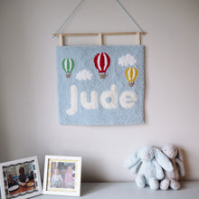 Personalised Nursery Wall Art with Hot Air Balloons