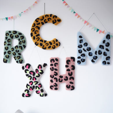 Leopard Print Letter Wall Hanging