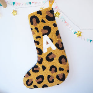 Custom Leopard Print Christmas Stocking
