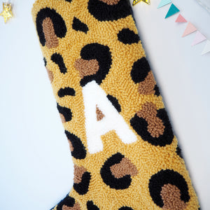 Custom Leopard Print Christmas Stocking