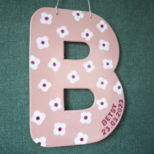 Handmade Personalised Clay Letter with Flower Design