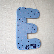 Personalised Polka Dot Hanging Clay Letter