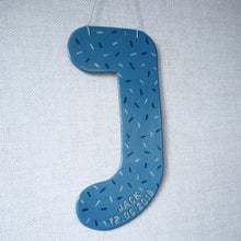 Personalised Clay Hanging Letter with Sprinkle Design