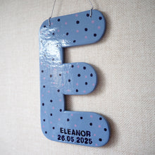 Personalised Polka Dot Hanging Clay Letter