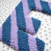 Lilac & Blue Stripe Custom Letter Wall Hanging