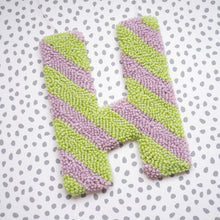 Lilac & Mint Stripe Custom Letter Wall Hanging
