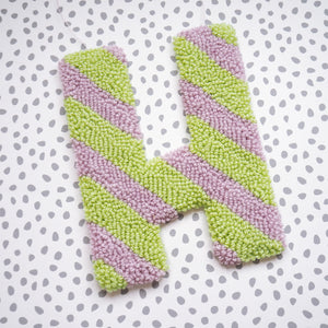 Lilac & Mint Stripe Custom Letter Wall Hanging