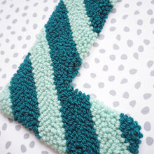 Mint & Teal Stripe Custom Letter Wall Hanging