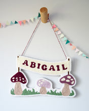 Toadstool and Name Wall Hanging