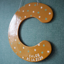 Handpainted Personalised Clay Letter with Star Design