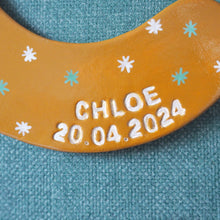 Handpainted Personalised Clay Letter with Star Design