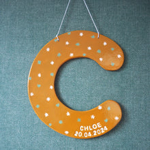 Handpainted Personalised Clay Letter with Star Design