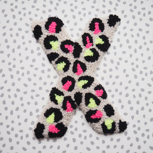 Neon Leopard Print Letter Wall Hanging