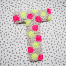 Neon Polka Dot Letter Wall Hanging