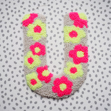 Neon Daisy Flower Letter Wall Hanging