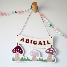 Toadstool and Name Wall Hanging