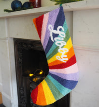 Custom Rainbow Christmas Stocking