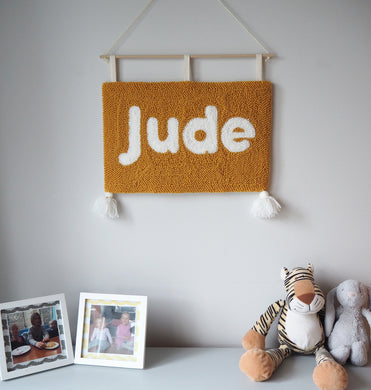 Mustard Custom Nursery Wall Hanging