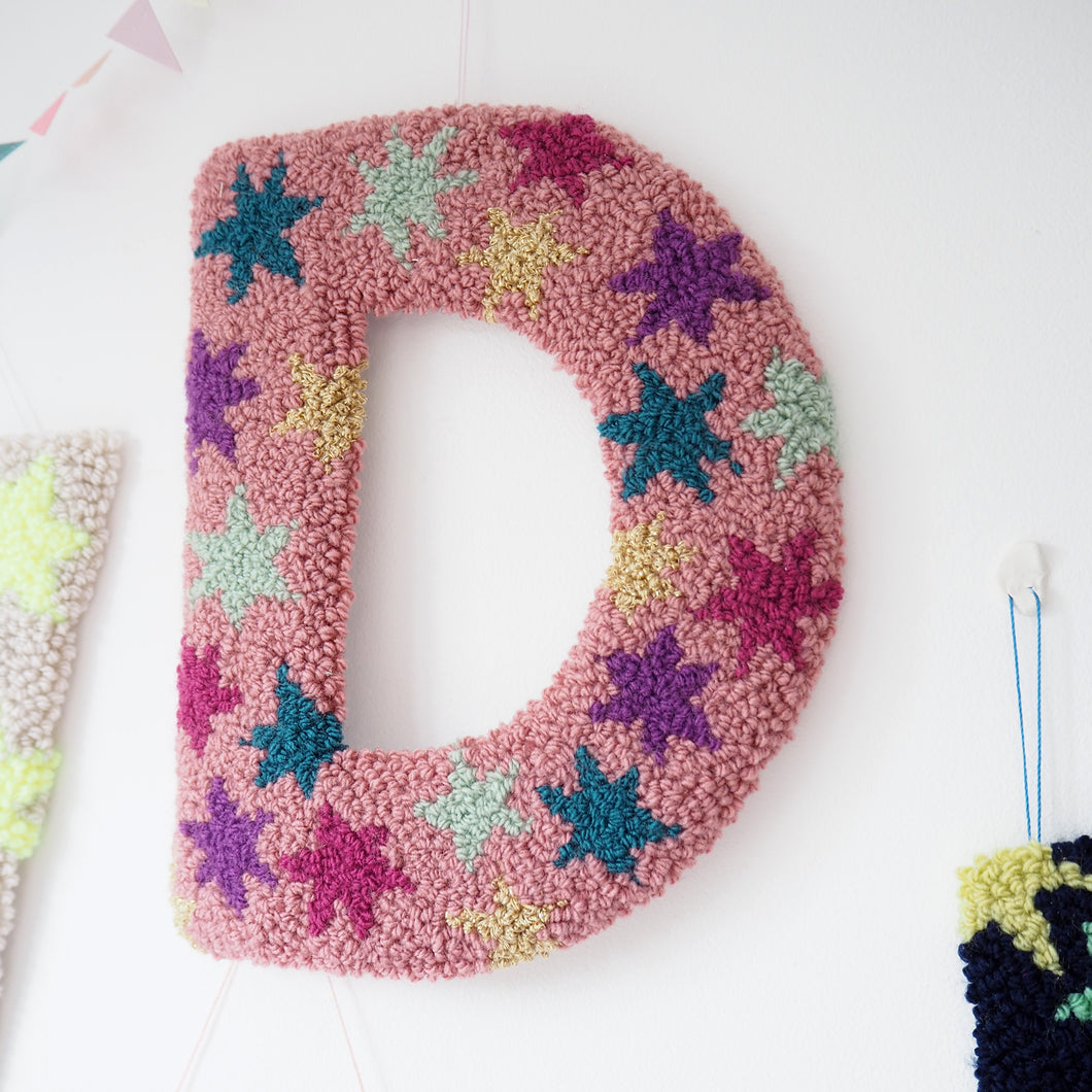 Pink Star Letter Wall Hanging