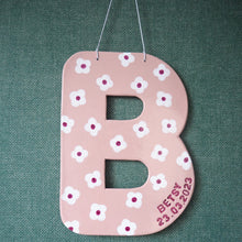 Handmade Personalised Clay Letter with Flower Design