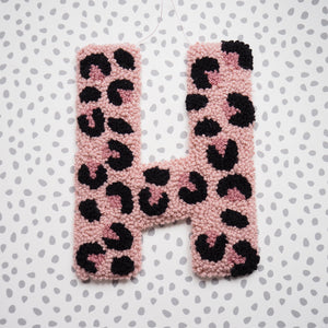 Pink Leopard Print Letter Wall Hanging