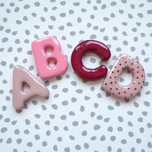 Handmade Clay Name & Spotty Flower Garland