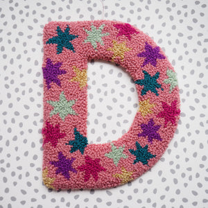 Pink Star Letter Wall Hanging