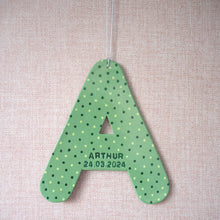 Handmade Personalised Clay Polka Dot Hanging Letter