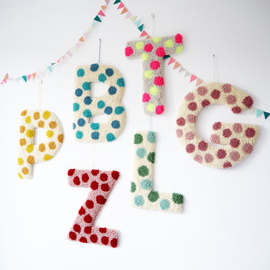 Polka Dot Letter Wall Hanging