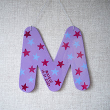 Personalised Clay Letter with Purple Star Design