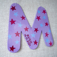 Personalised Clay Letter with Purple Star Design