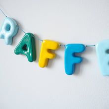Handmade Blue Clay Name & Star Garland