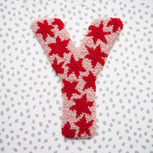 Pink & Red Star Letter Wall Hanging