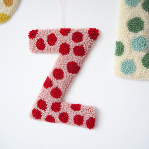 Pink & Red Polka Dot Letter Wall Hanging