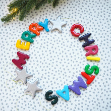 Handmade Clay Merry Christmas Garland