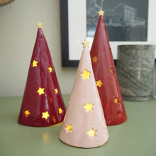 Christmas Tree Tea Light with Star Detail