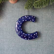 Polka Dot Christmas Letter Ornament