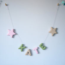 Handmade Clay Name & Star Garland